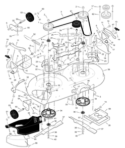 Mower Housing Diagram and Parts List for 425600X31A 2003 Briggs and Stratton Lawn Tractor